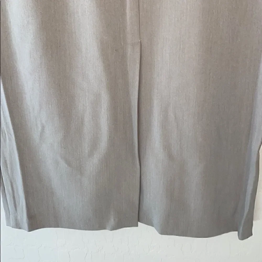 Women’s Beige A-Line Midi Skirt High Waist Old Money Classic Quiet Luxury Sz 8